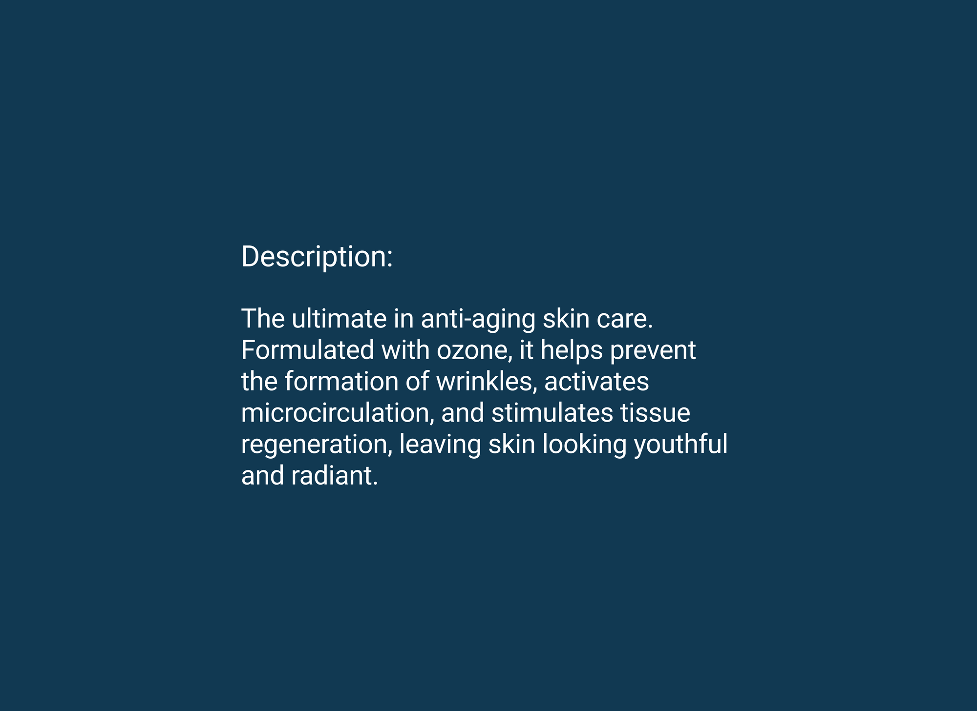 Product description for O3 Evening Reset.