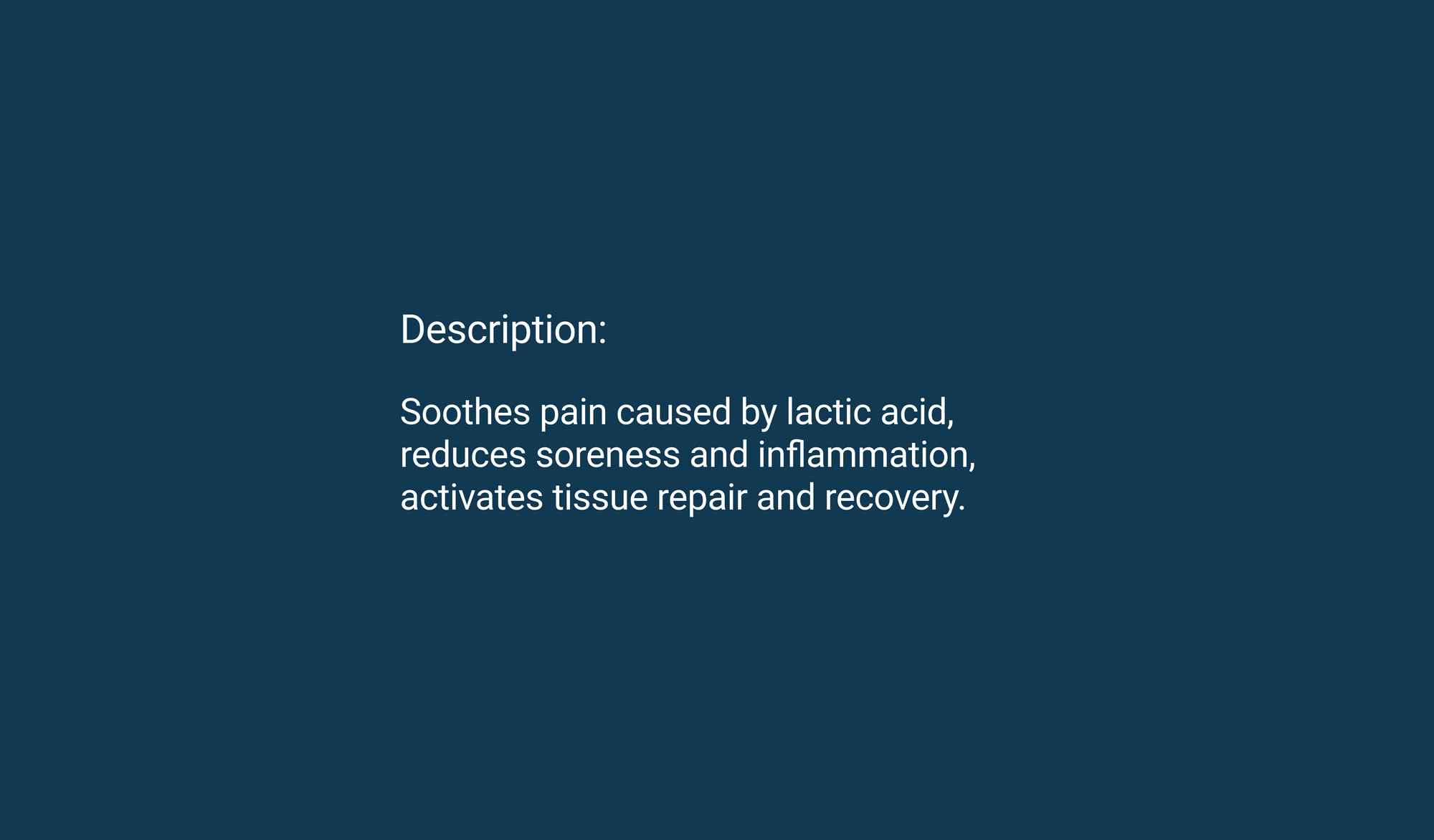 Product description for O3 Sport Recovery.